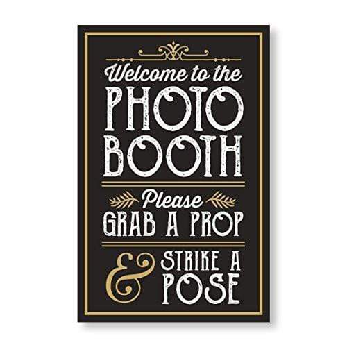 "Grab a Prop Strike a Pose" Photo Booth Sign | King Props