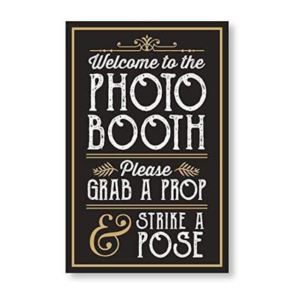 "Grab a Prop Strike a Pose" Photo Booth Sign | King Props