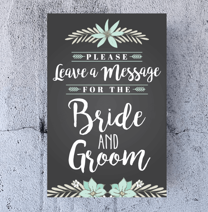 Wedding Message Sign for Bride &amp; Groom - wedding sign size comparison by King Props