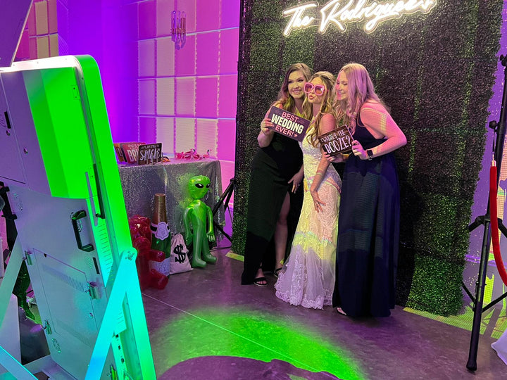 Wedding Photo Booth PVC Props – 6pc Professional - props laid out flat lay view by King Props